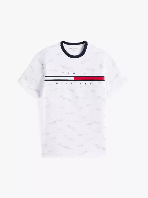 78JA523_100_alternate10 Camiseta con el logo en bandera y firma Tommy Hilfiger