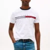 78JA523_100_main Camiseta con el logo en bandera y firma Tommy Hilfiger
